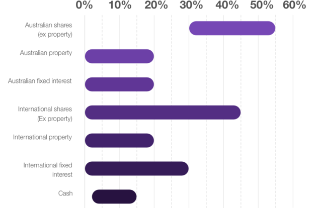 Growth portfolio allocation graph