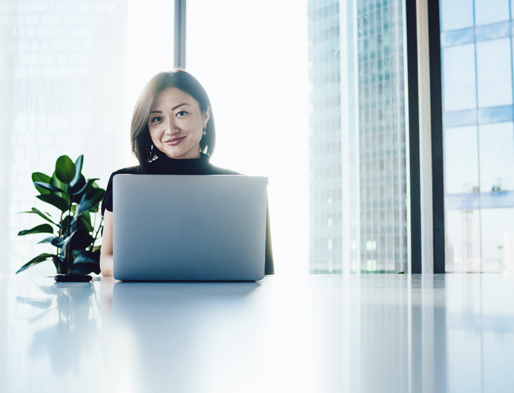 Young professional on laptop